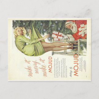 Fifties Advertising Christmas Postcard