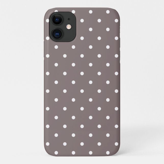 Fifties Brown Polka Dot iPhone, Plus and Pro Case (Back)