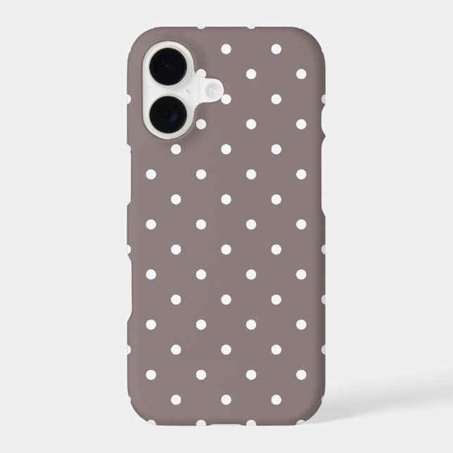 Fifties Brown Polka Dot iPhone, Plus and Pro Case (Back)