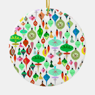 Fifties Christmas Light Ceramic Tree Decoration