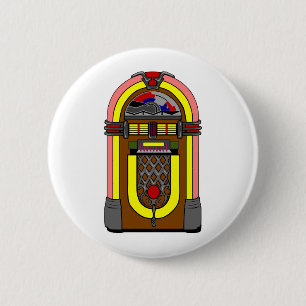 Fifties Jukebox 6 Cm Round Badge
