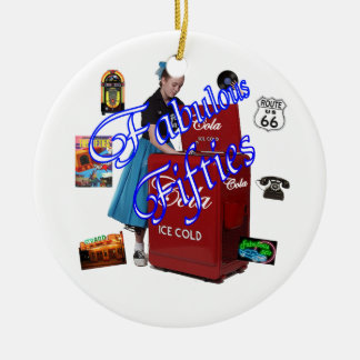 Fifties Memorbilia icons Ceramic Tree Decoration