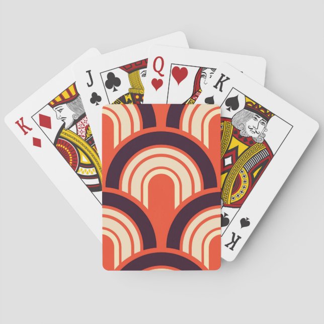 Fifties Retro Abstract Playing Cards (Back)