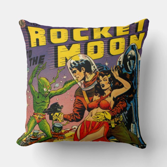 FIFTIES SCI FI ART COMICS CUSHION (Front)
