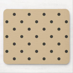 Fifties Style Beige Polka Dot Mouse Mat