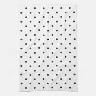 Fifties Style Black and White Polka Dot Tea Towel