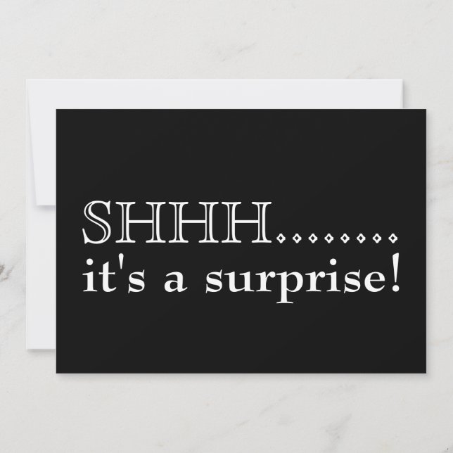 Fiftieth Birthday Party Invitation - Surprise (Back)