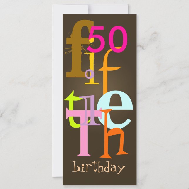 Fiftieth Birthday Party Invitations (Front)