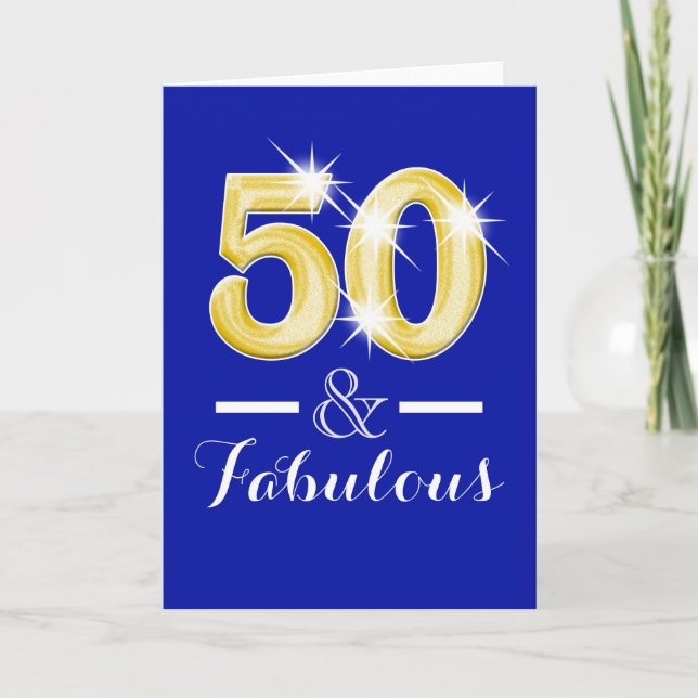Fiftieth fifty 50th birthday party card (Front)