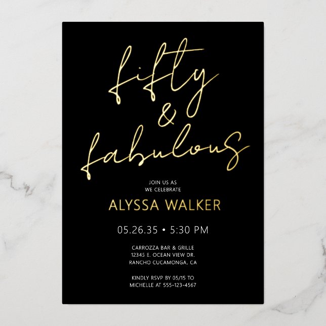 Fifty and Fabulous 50th Birthday (Front)