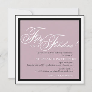 Fifty and Fabulous 50th Birthday Party Invitation