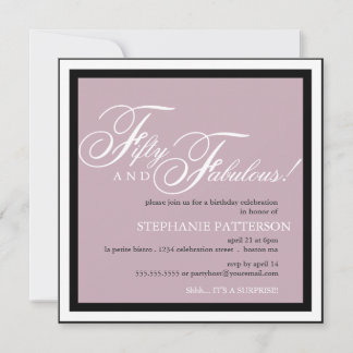 Fifty and Fabulous 50th Birthday Party Invitation