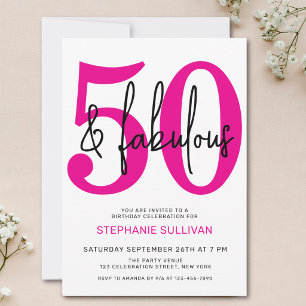 Fifty and Fabulous 50th Birthday Party Invitation
