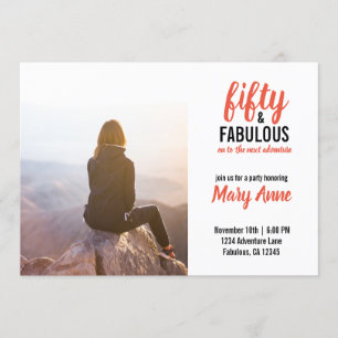 Fifty and Fabulous Adventure Invitation