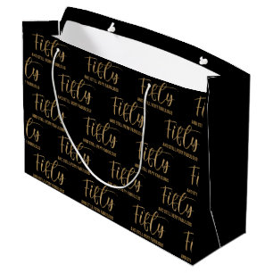 Fifty and Fabulous Birthday Large Gift Bag