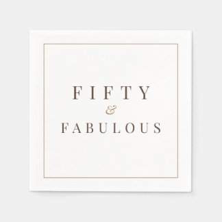 Fifty and Fabulous Birthday Party Napkin