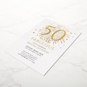 Fifty and Fabulous Black White 50th Birthday Party