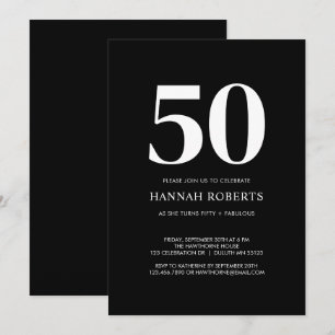 Fifty and Fabulous Blush Pink 50th Birthday Party Invitation
