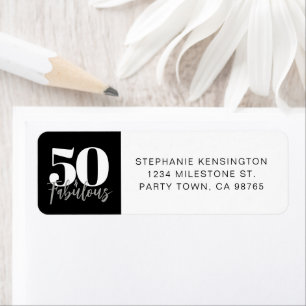 Fifty and Fabulous Bold Script 50th Birthday Party