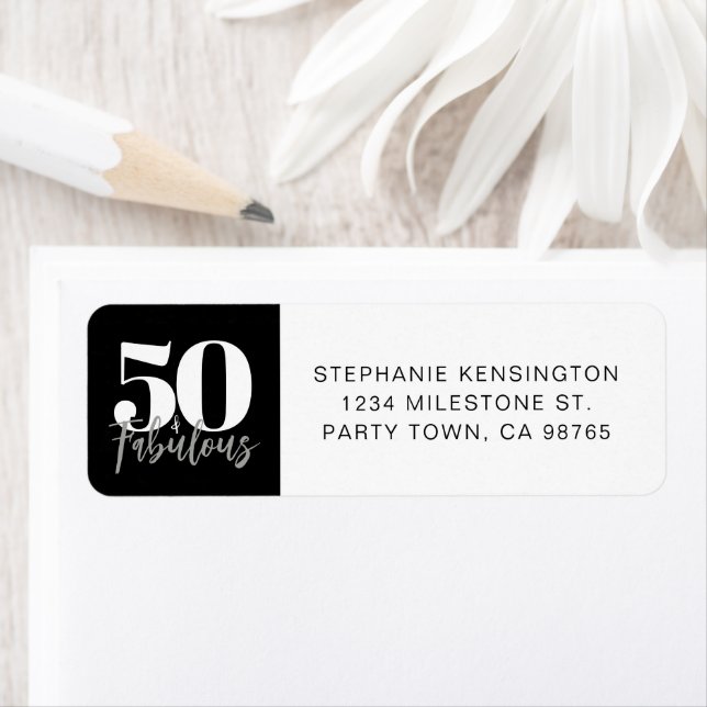 Fifty and Fabulous Bold Script 50th Birthday Party (Insitu)