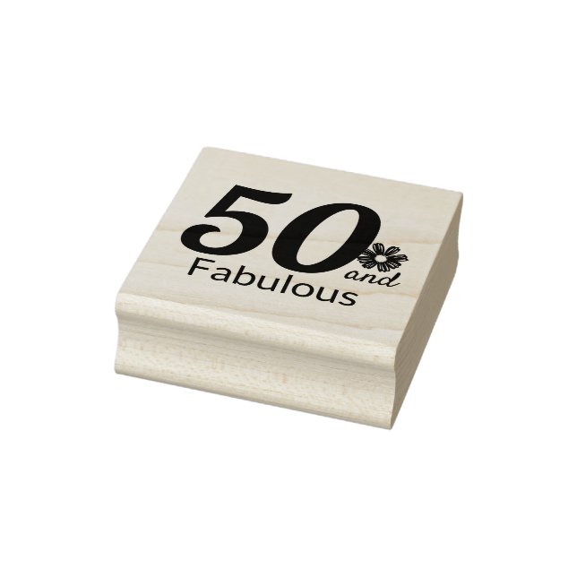 Fifty and Fabulous Celebration | Rubber Stamp (Stamp)