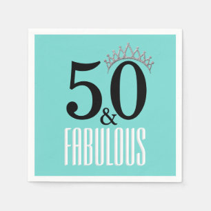 Fifty and Fabulous Inspired Glamourous Napkin
