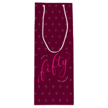 Fifty and Fabulous Modern Hot Pink 50th Birthday