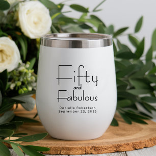 Fifty and Fabulous Name Date 50th Birthday Party
