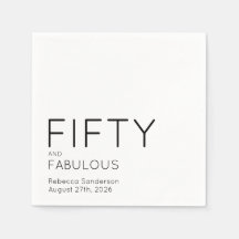 Fifty and Fabulous Name Date 50th Birthday Party