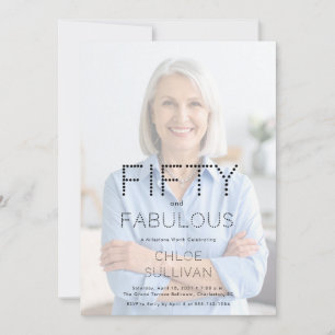 Fifty and Fabulous Photo 50th Birthday Party Invitation