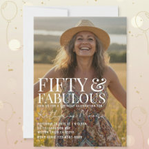 Fifty and Fabulous Photo 50th Birthday Party