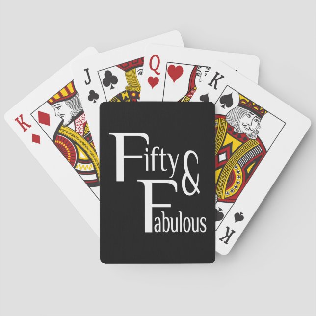 Fifty and Fabulous Playing Cards (Back)