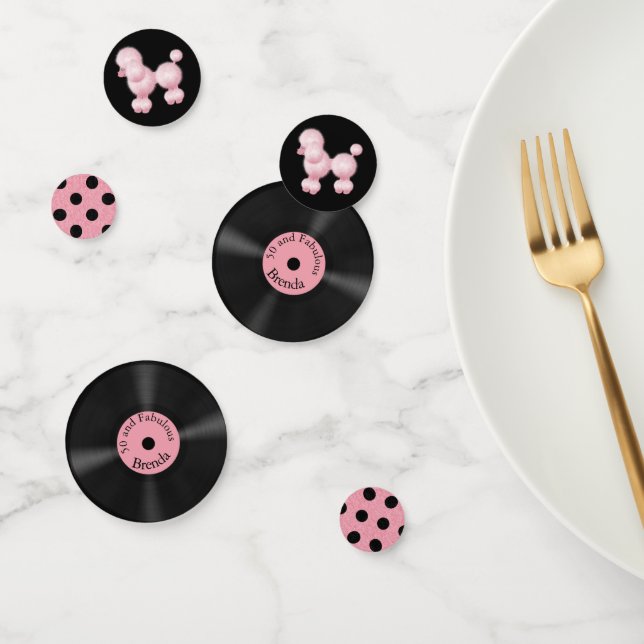 Fifty and Fabulous Retro Personalised Confetti (Group)