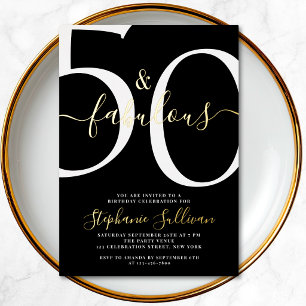 Fifty and Fabulous Script 50th Birthday Party