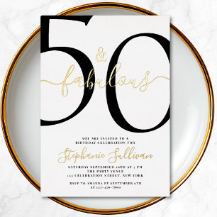Fifty and Fabulous Script 50th Birthday Party 