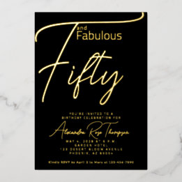 Fifty and Fabulous Script 50th Birthday Party