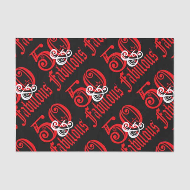 Fifty and Fabulous Tissue Paper (Front)