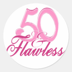 Fifty and Flawless Classic Round Sticker