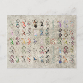 Fifty Bicycles Postcard