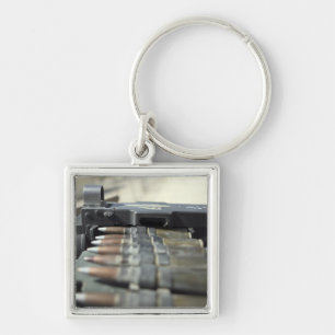 Fifty-calibre machine gun rounds key ring