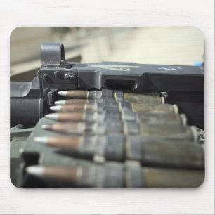 Fifty-calibre machine gun rounds mouse mat