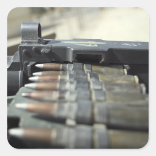 Fifty-calibre machine gun rounds square sticker