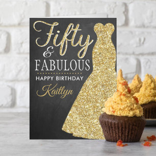 Fifty & Fabulous 50th Birthday Card