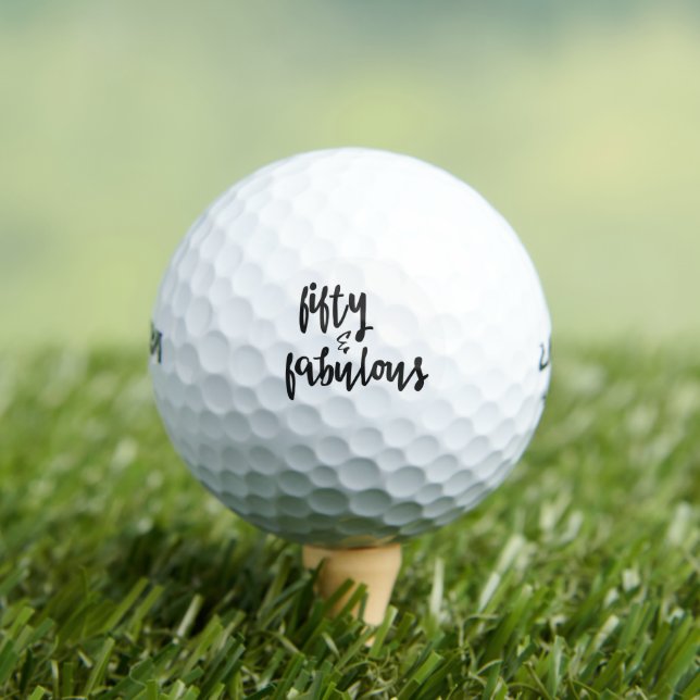 Fifty & Fabulous - 50th Birthday Golf Balls (Insitu Tee)