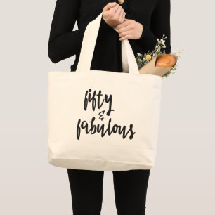 Fifty & Fabulous - 50th Birthday Jumbo Tote