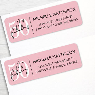 Fifty Fabulous Blush Pink 50th Birthday Address