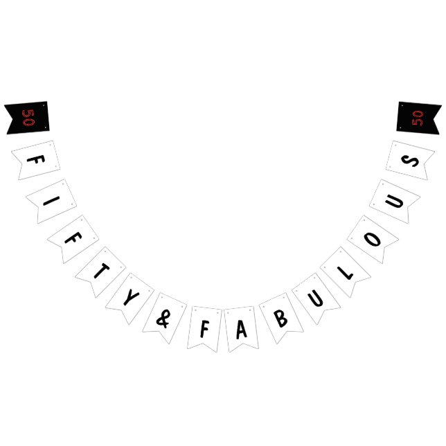 Fifty & Fabulous Bunting (All)