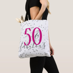 Fifty & Fabulous Confetti Tote Bag