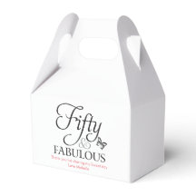 Fifty & fabulous Favour Birthday box
