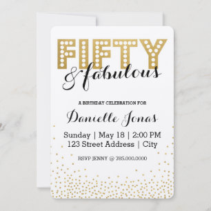 Fifty & Fabulous Invitation